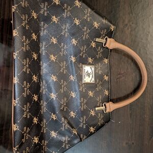 Dooney & Bourke Black and Tan Tote Bag
